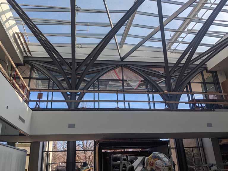 Steel Tree-Like Columns and Curved Steel Branches for the Freyer-Newman Center at the Denver Botanical Gardens